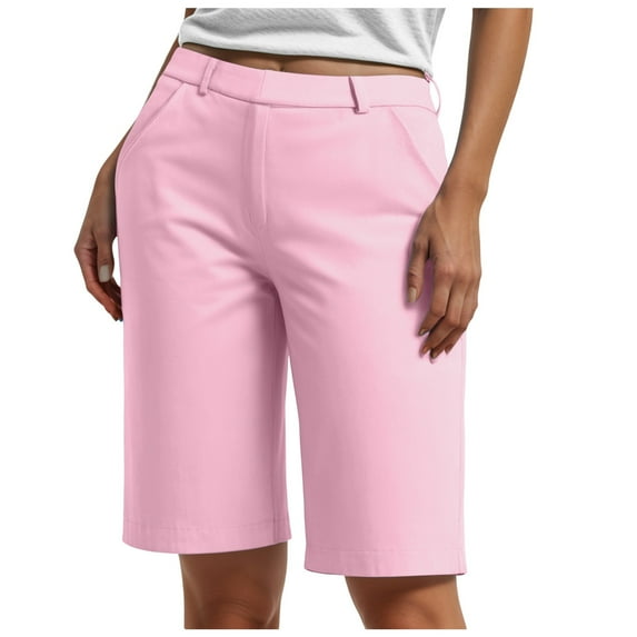 vigerkar Womens Bermuda Shorts Trendy 2025 Casual Summer High Waisted Chino Shorts Straight Leg Vacation Outfits RD1, XXL
