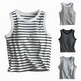 thumbnail image 1 of vigerkar Womens Built in Bra Tank Tops Ribbed Sleeveless Summer Basic Tops (White, L), 1 of 8