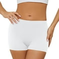 thumbnail image 1 of vigerkar Womens Everyday Shaping Boyshort - Comfortable Core Control Shapewear Underwear - Invisible Under Clothes - No-Show White, S, 1 of 5