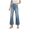 thumbnail image 1 of vigerkar Womens High Waist Baggy Jeans Wide Leg Casual Petite 2025 Stretch Denim Pants Blue, S, 1 of 9