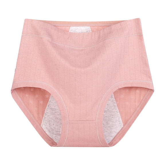 vigerkar Womens High Waisted Underwear Cotton Soft Comfort Panties Stretchy Breathable Briefs (Light Pink, 3XL)