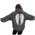 thumbnail image 1 of vigerkar Womens Hoodies Oversized Wings Graphic Sweatshirts Pullover Sweaters Long Sleeve Winter Fall Outfits Fashion Y2k Clothes (Grey, S), 1 of 5