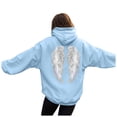 thumbnail image 1 of vigerkar Womens Hoodies Oversized Wings Graphic Sweatshirts Pullover Sweaters Long Sleeve Winter Fall Outfits Fashion Y2k Clothes (Sky Blue, M), 1 of 5