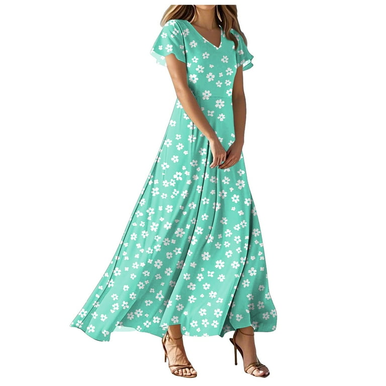 green blue summer dress Bell by Alicia Bell