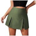 thumbnail image 1 of vigerkar Womens Mini Skirt Casual Y2k High Waisted Skorts Split Bodycon Skirts with Shorts Underneath Club Streetwear (AG, M), 1 of 8