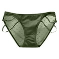 thumbnail image 1 of vigerkar Womens Panties Mesh Lace Briefs Underwear Low Rise Plus Size Panty Silky Tactile Touch Seamless Panties Green, L, 1 of 3