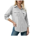 thumbnail image 1 of vigerkar Womens Shirts Long Sleeve Outdoor Sun Protection Quick Dry Hiking Shirts (Light Gray, XXL), 1 of 7