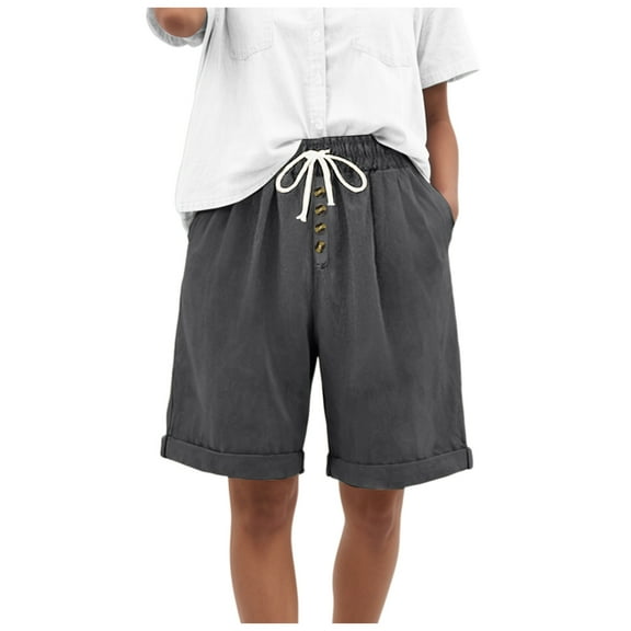 vigerkar Womens Shorts Casual Summer Loose Short Drawstring Waist Lounge Shorts with Pockets (GY2, XXL)