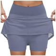 thumbnail image 1 of vigerkar Womens Skorts with Pockets Tummy Control Plus Size Skorts Dressy Casual High Waist Athletic Shorts Trendy Skirts 2025 Light Purple, 5XL, 1 of 4
