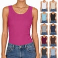 thumbnail image 1 of vigerkar Womens Sleeveless Crewneck Ribbed Tank Tops Casual Basic Summer Top Slim Fitted Racerback Shirts (Black, XXL), 1 of 7