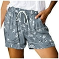 thumbnail image 1 of vigerkar Womens Summer Casual Shorts Comfy Elastic Waist Drawstring Pocket Shorts Pants Dark Gray, XL, 1 of 4