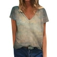 thumbnail image 1 of vigerkar Womens Summer Tops Trendy Casual V Neck T Shirts Short Sleeve Boho Floral Blouses Loose Fit Flowy Tee J, S, 1 of 4