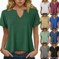 thumbnail image 1 of vigerkar Womens Tops Short Sleeve V-Neck T Shirts Casual Basic Tees Trendy Clothes (Navy, XL), 1 of 9