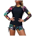 thumbnail image 1 of vigerkar Womens Two Piece Rash Guard & Swim Shorts, Long Sleeve Swim Shirt, Quick Dry Swimsuits UPF 50+ SPF Sun & UV Protection (Pink, M), 1 of 5