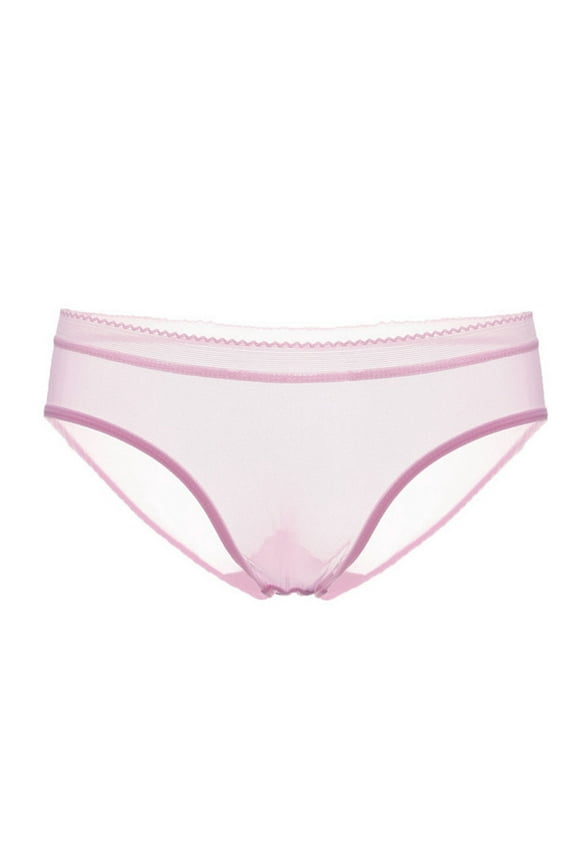 Womens Underwear Cheeky Mesh See Through Seamless Sheer Lingerie Cute Underwears Panty Soft Comfort Low Rise Briefs Pink, XL