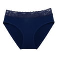 thumbnail image 1 of vigerkar Womens Underwear Cotton Bikini Panties Lace Soft Hipster Panty Ladies Stretch Full Briefs Blue, XS, 1 of 2