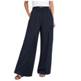thumbnail image 1 of vigerkar Womens Wide Leg Dress Pants Business Casual Work Outfits Navy, XL, 1 of 8