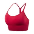 thumbnail image 1 of vigerkar Y Back Sports Bra for Women Low Impact Racerback Workout Bras Sexy Thin Straps Yoga Bras with Pads (Red, XL), 1 of 3