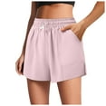 thumbnail image 1 of vigerkar Yoga Shorts for Women Wide Leg High Waist SweatShorts Baggy Gym Shorts Exercise Shorts Sexy Lounge Short Leggings Pink, L, 1 of 7