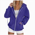 thumbnail image 1 of vigerkar Zip Up Hoodie Women 2026 Y2K Long Sleeve Zipper Crop Sweatshirts Winter Casual Comfy Track Jackets with Pockets Streetwear Style (Dark Purple, 3XL), 1 of 7