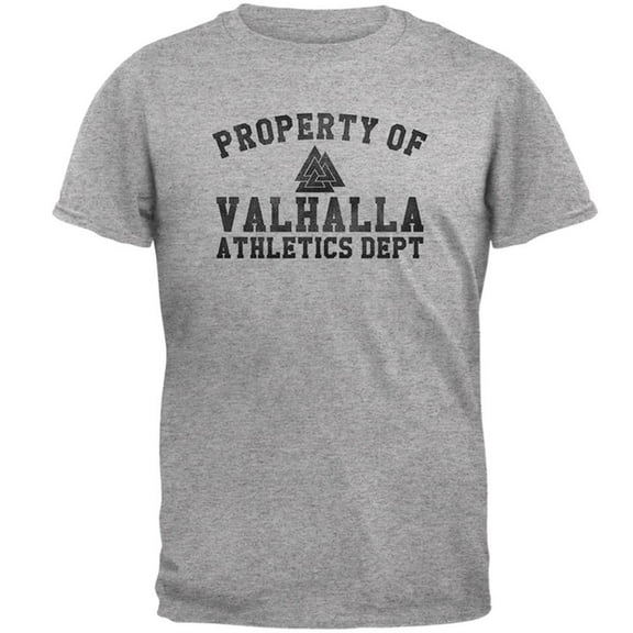 viking property of valhalla athletics department mens t shirt