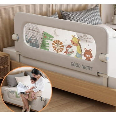 vikua 57" Toddler Safety Bed Rail, Adjustable Height, 210D Oxford Cloth + Steel Frame, Pack of 1