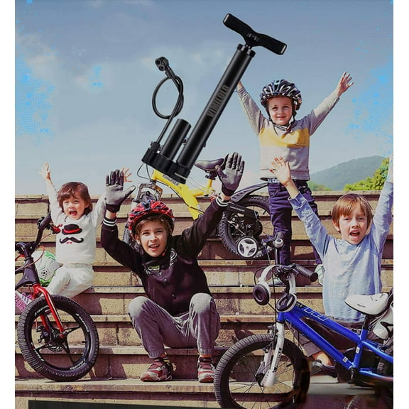 vimilolo Portable Ball Inflator Bicycle Floor Pump with high Pressure Buffer Easiest Use with Both Presta and Schrader Valves 160 PSI Max