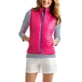 thumbnail image 1 of vineyard vines women's puffer vest rhododendron pink $158.00 (xs) x-small, 1 of 4