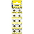 thumbnail image 1 of vinnic l1131-c10-ag10 alkaline manganese button (pack of 10) cells, 1 of 1