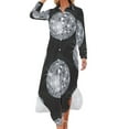 vintage 1970s style silver disco ball Long Sleeved Shirt Dress wedding