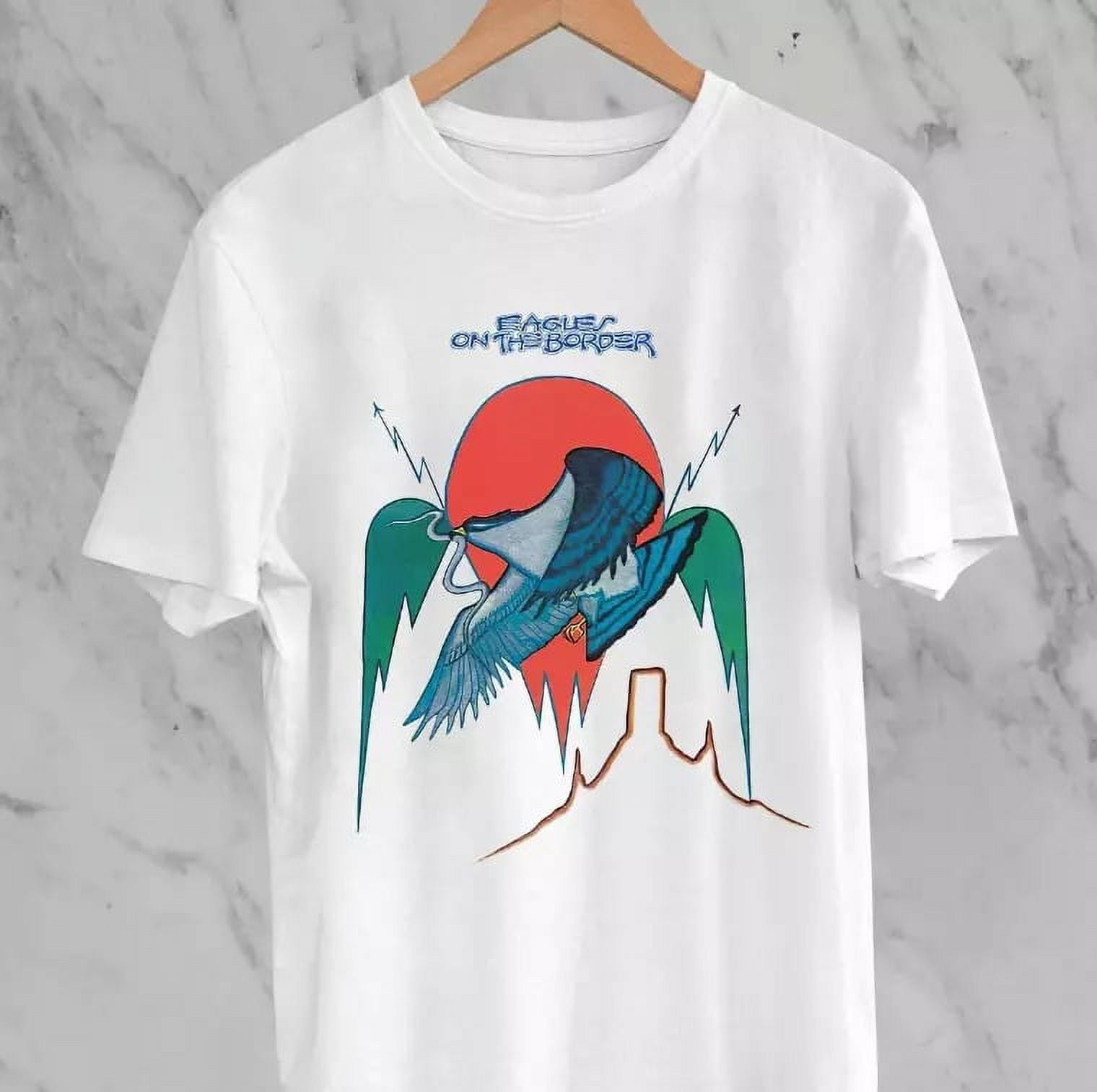 vintage 1974 eagles on the border concert rock band tour tshirt