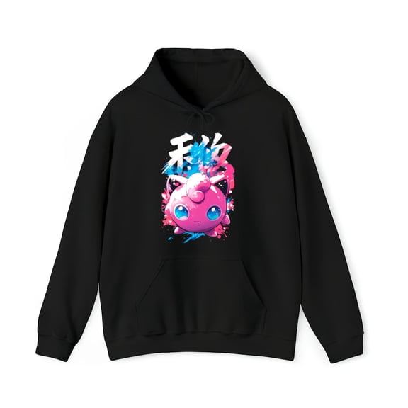 vintage A bargain for you, Canguro Anime Unisex Jigglypuff Negro Pok®dex Estilo Ink Pokemon Unisex Hoodie Up to size 4XL-TH25686