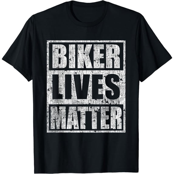 vintage Biker Lives Matter Motorcycle Biker Rider Novelty T-Shirt