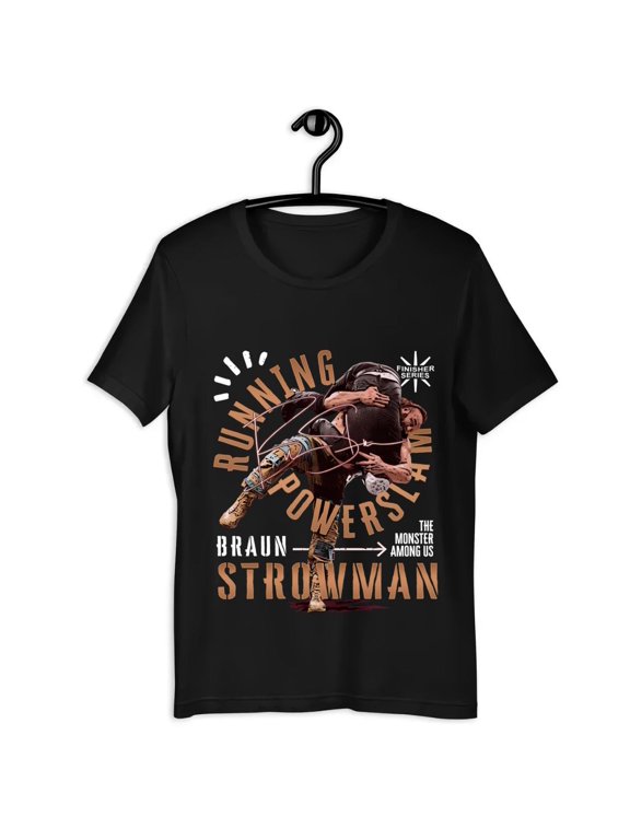 vintage Braun Strowman Power Slam Black T-shirt-TH26694