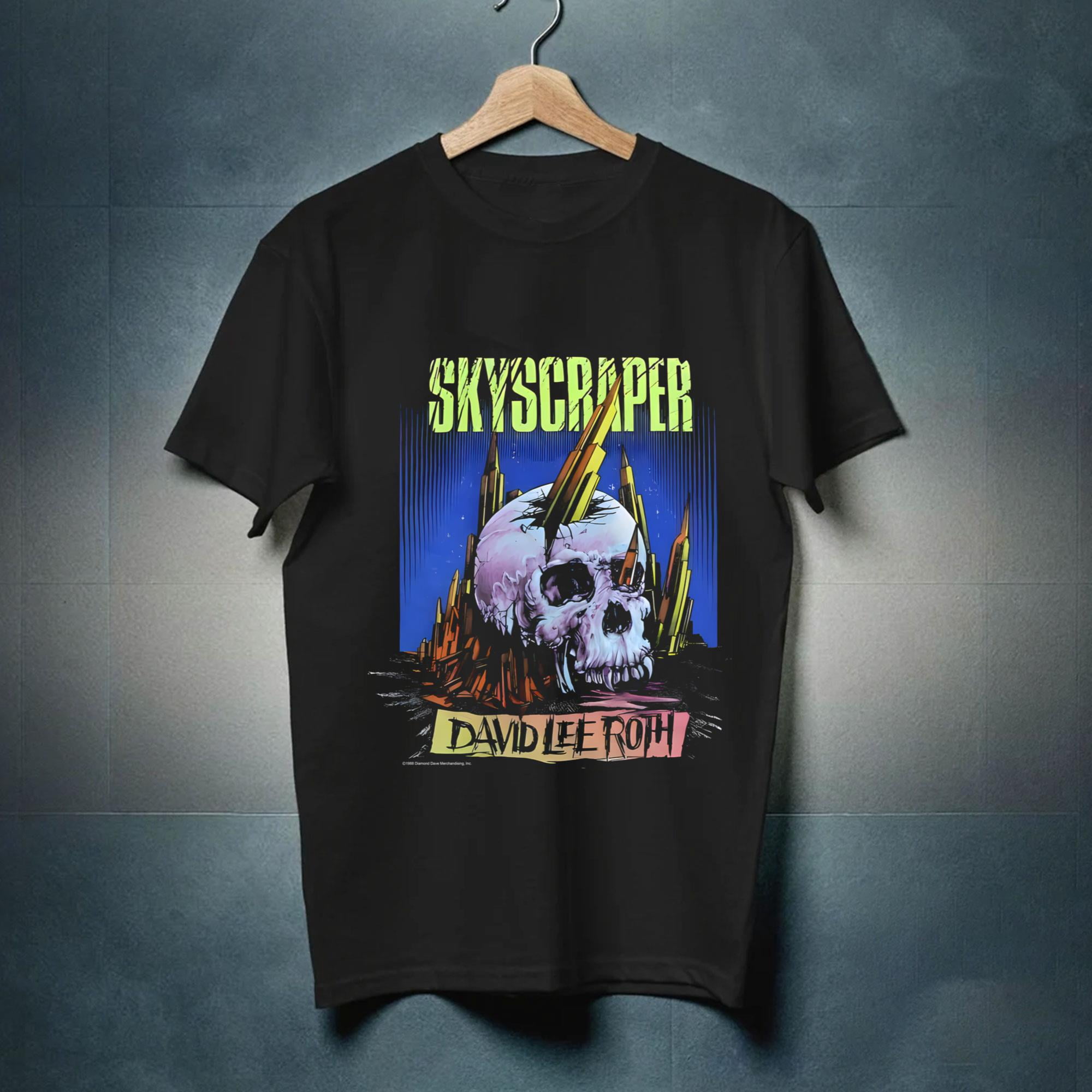 vintage DAVID LEE ROTH SKYSCRAPER WORLD TOUR NEW BLACK T-SHIRT-TH22148 ...