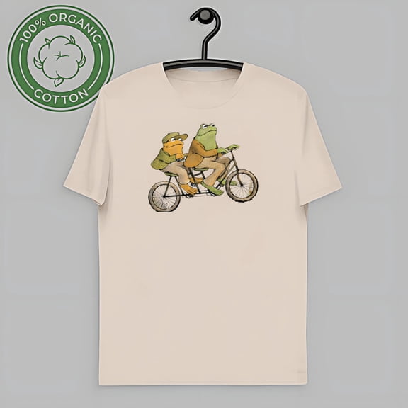 vintage Frog & Toad Tandem Bike The Lovers T Shirt Vintage Retro Cool Gift Mens Womens Unisex Cartoon Anime Top Tee B988-TH46450