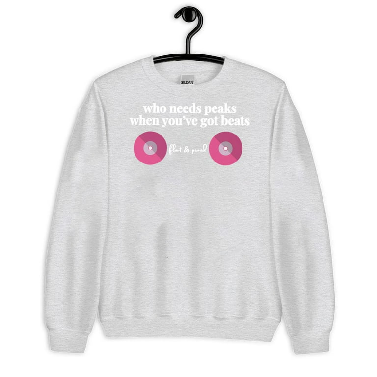 vintage Funny Pink Cancer Shirt for Women Who Go Flat After