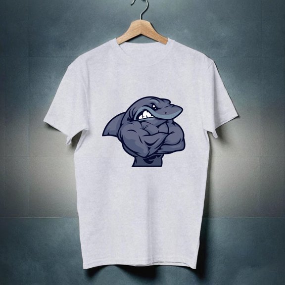 vintage Gym Shark Workout Fitness Graphic Novelty Adult Unisex T-Shirt-TH26400