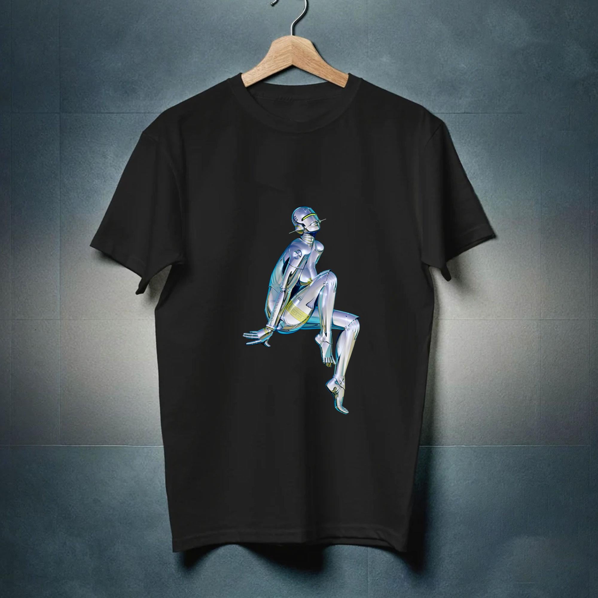 vintage Hajime Sorayama Sexy Robot Graphic Print T-Shirt