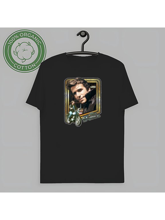 vintage Happy Days The Fonz T Shirt Mens Fonzie Classic TV Show Slate-TH45450