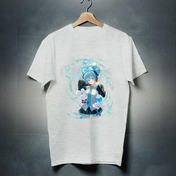 vintage Hatsune Miku T-Shirt Anime Girl Kawaii Project Diva Vocaloid Shirt Tee-TH32719
