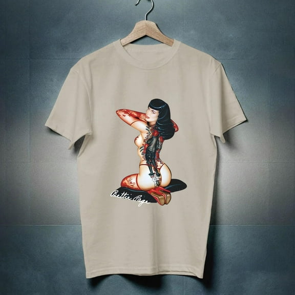 vintage Hot Bettie Page Signature Shirt Cotton Unisex All Size T-Shirt-TH34836