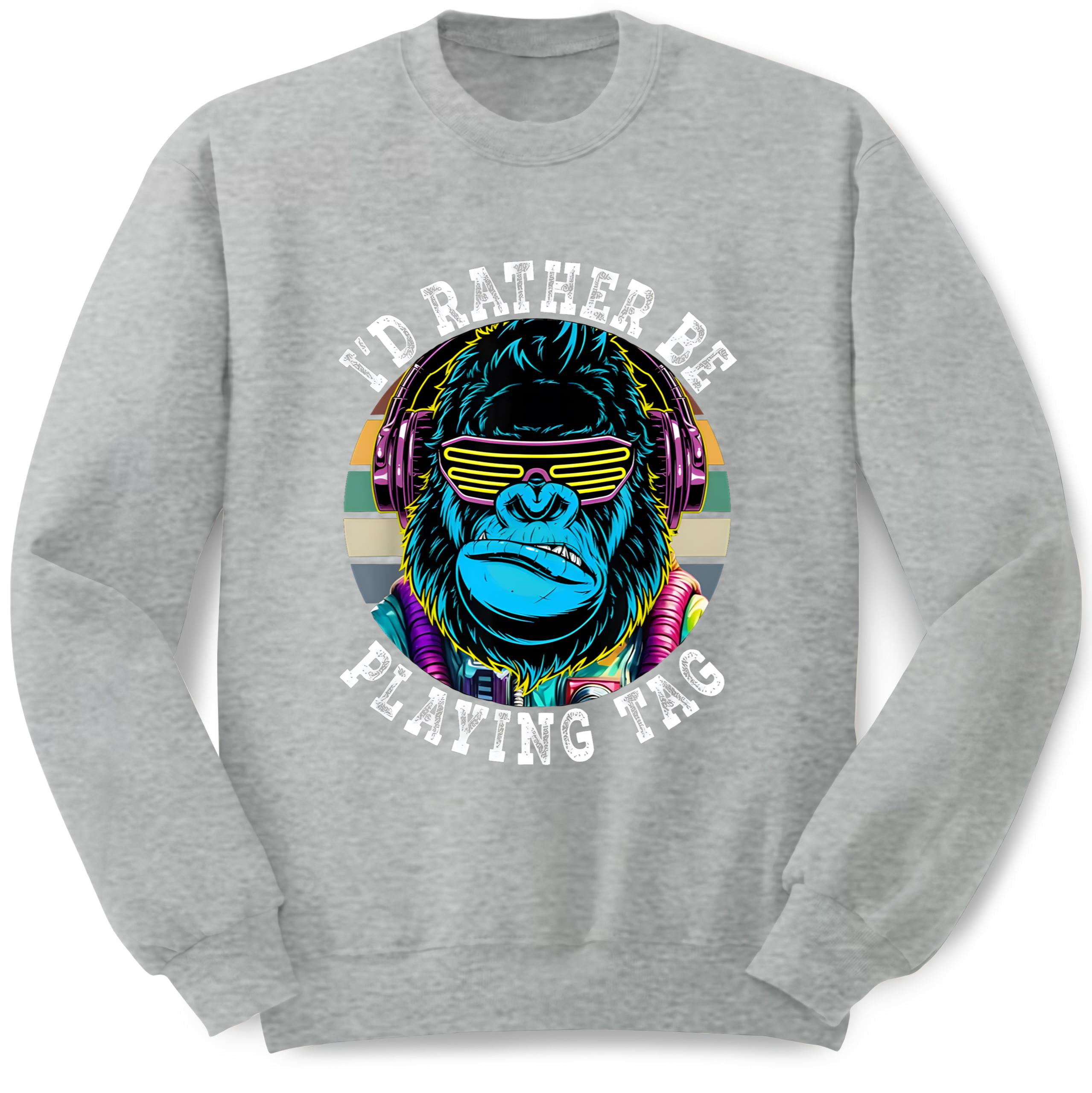 Red Jammin Monkey Rockin Headphones Shades T-Shirt Red Jammin Monkey Rockin Headphones Shades T-Shirt