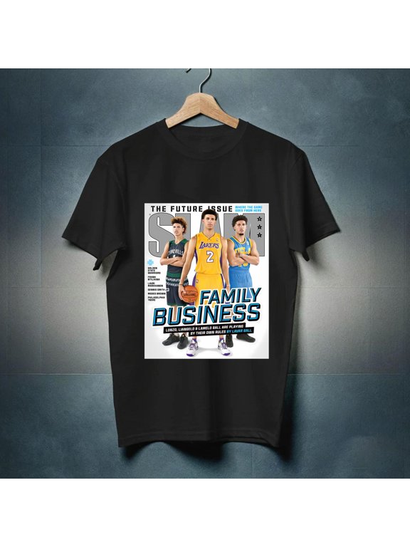 vintage LaMelo Ball Lonzo Ball Family Business Hornets Chicage Bulls Slam Cover T Shirt, The unisex soft-style t-shirt, 100% cotton.-TH21623