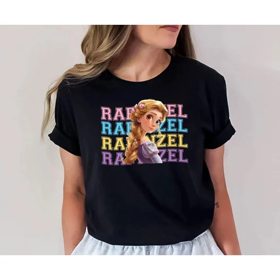 vintage Princess Rapinzel Happy Women Men Unisex T-Shirt6
