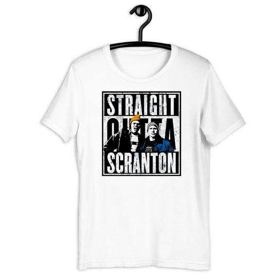 vintage Straight Outta Scranton Lazy The Office Dunder Mifflin Micheal Scott T-Shirt-TH43752