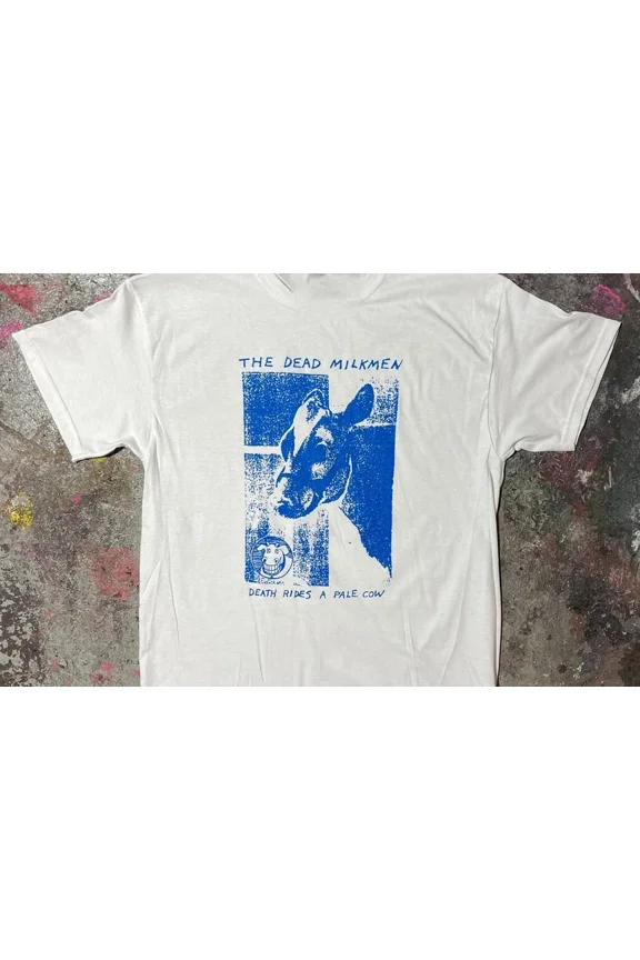 vintage The Dead Milkmen T-shirt White Short Sleeve S to 5XL