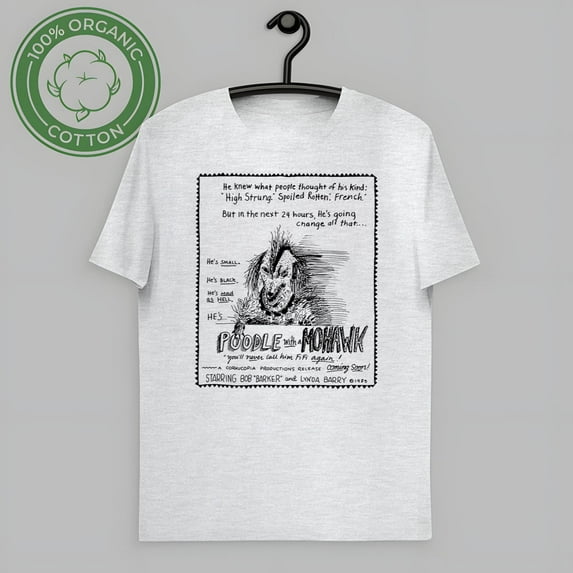 vintage Vintage T-SHIRT POODLE WITH A MOHAWK 1985 LYNDA BARRY Cartoonist FRENCH-TH51185