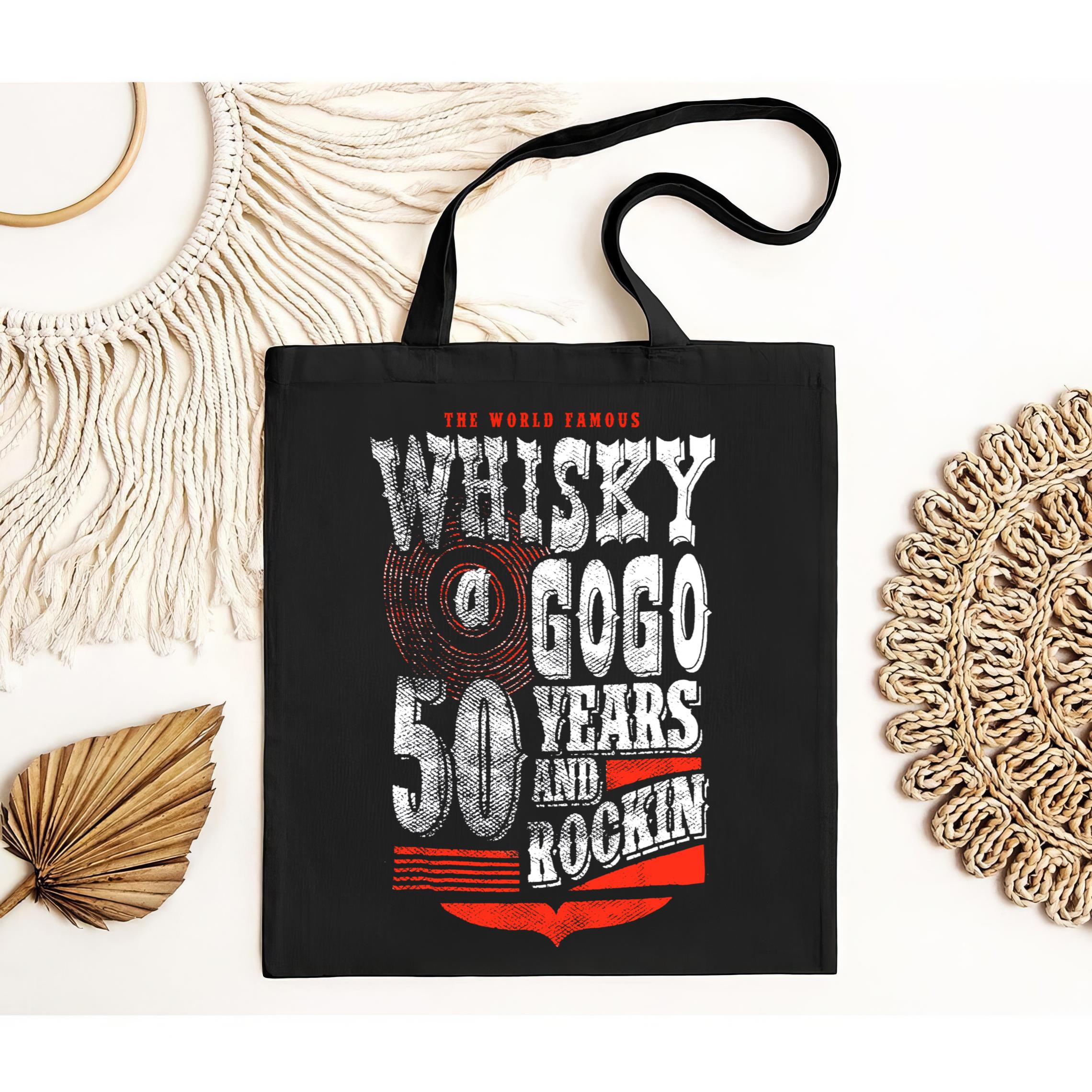 vintage Whisky A Go Go Black 50 Years and Rocking T Bag S- PP2350 ...
