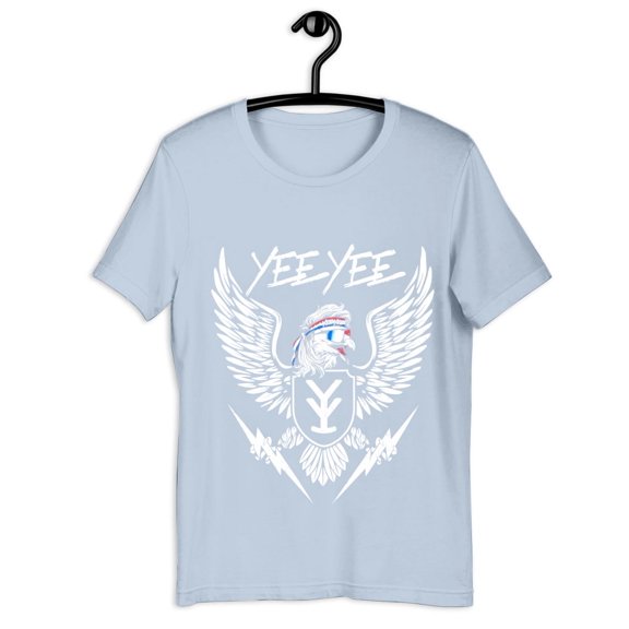 vintage Yee Yee Apparel Men Large Short Sleeve Shirt Black Eagle Mullet Bandana Hippy-TH24688